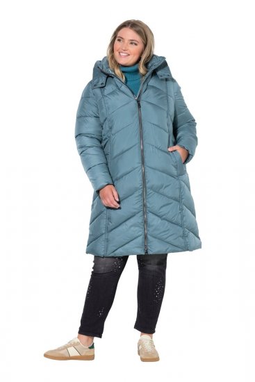 Ulla Popken 851842 Vadderad kappa Khaki - Kappor - Kappor i stora storlekar