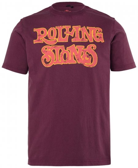 JP1880 851910 Rolling Stones Vintage Logo T-shirt Aubergine - Band T-shirts - Band T-shirts i stora storlekar