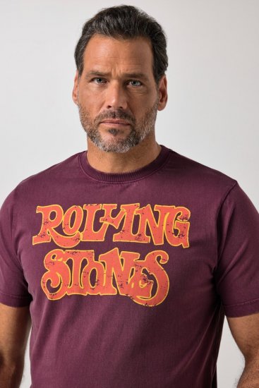 JP1880 851910 Rolling Stones Vintage Logo T-shirt Aubergine - Band T-shirts - Band T-shirts i stora storlekar