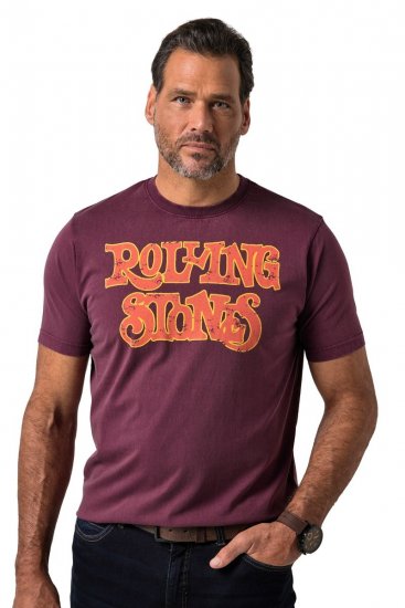 JP1880 851910 Rolling Stones Vintage Logo T-shirt Aubergine - Band T-shirts - Band T-shirts i stora storlekar