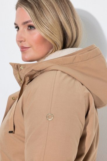 Ulla Popken 852028 Parkas Beige - Kappor - Kappor i stora storlekar
