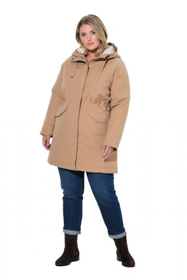 Ulla Popken 852028 Parkas Beige - Kappor - Kappor i stora storlekar