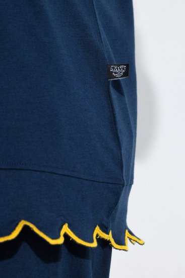 Ulla Popken 852573 Pyjamas med skjortkrage Mörkblå - Pyjamas/Loungewear - 