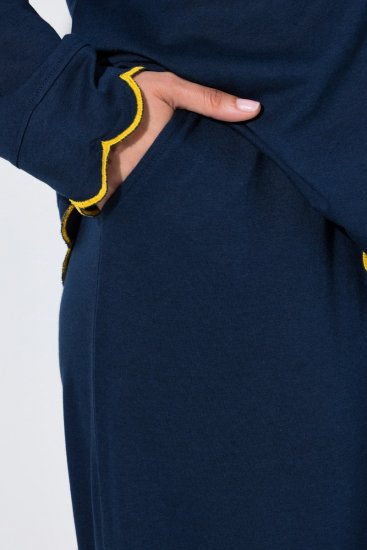 Ulla Popken 852573 Pyjamas med skjortkrage Mörkblå - Pyjamas/Loungewear - 