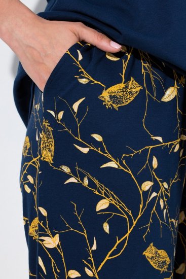 Ulla Popken 852577 Mönstrad pyjamas Mörkblå - Pyjamas/Loungewear - 