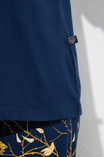 Ulla Popken 852577 Mönstrad pyjamas Mörkblå - Pyjamas/Loungewear - 