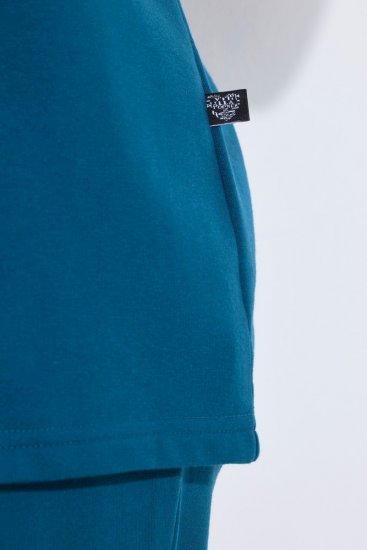 Ulla Popken 852710 Långärmad myströja Petrol - Pyjamas/Loungewear - 