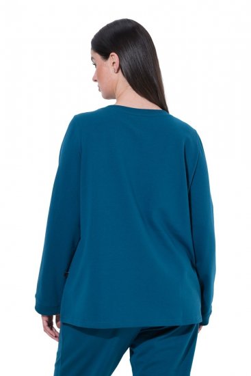 Ulla Popken 852710 Långärmad myströja Petrol - Pyjamas/Loungewear - 