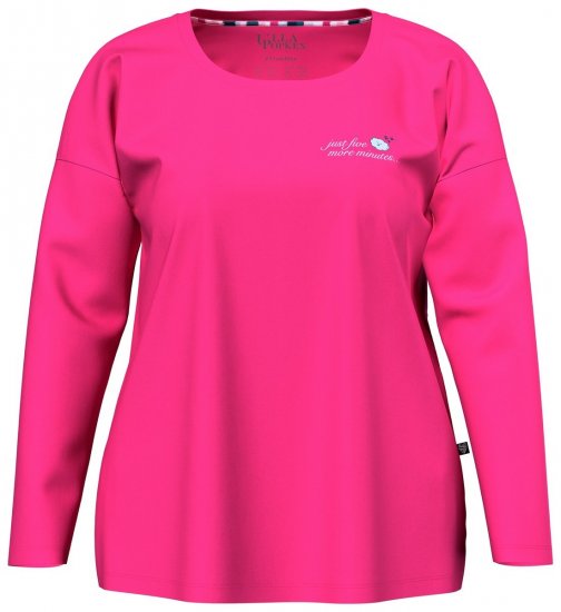 Ulla Popken 852747 Långärmad pyjamasöverdel Rosa - Pyjamas/Loungewear - 