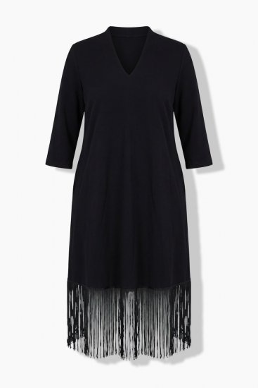 Ulla Popken 852937 Jerseyklänning Svart - Jerseyklänningar - 