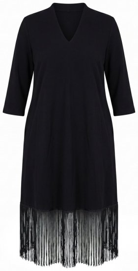 Ulla Popken 852937 Jerseyklänning Svart - Jerseyklänningar - 