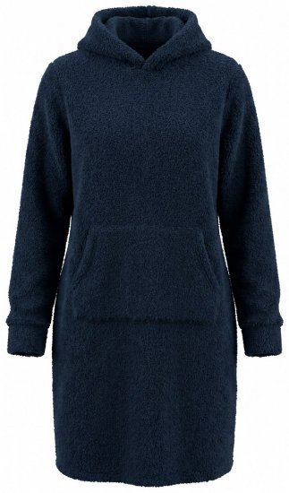 Ulla Popken 853353 Mysklänning med huva Mörkblå - Pyjamas/Loungewear - 