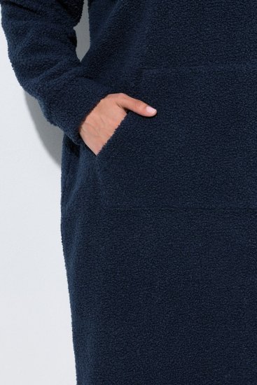 Ulla Popken 853353 Mysklänning med huva Mörkblå - Pyjamas/Loungewear - 