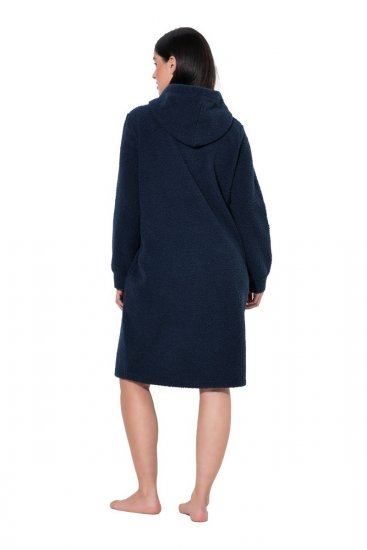 Ulla Popken 853353 Mysklänning med huva Mörkblå - Pyjamas/Loungewear - 
