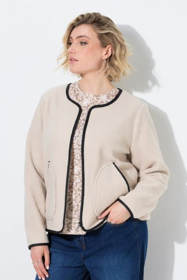 Ulla Popken 853685 Teddyjacka Champagne - Jackor - Damjackor i stora storlekar