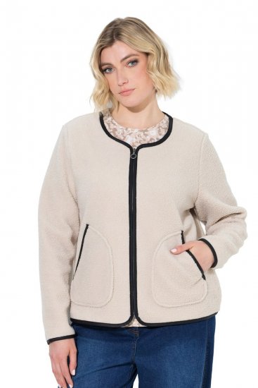 Ulla Popken 853685 Teddyjacka Champagne - Jackor - Damjackor i stora storlekar