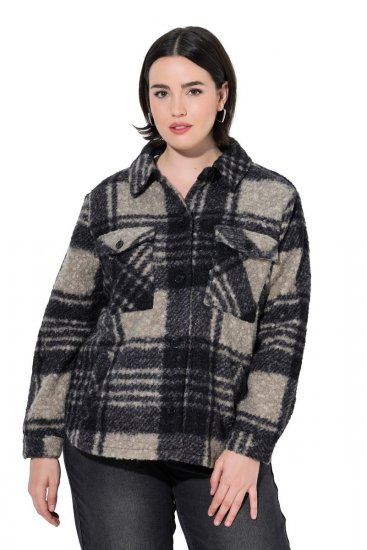 Ulla Popken 853709 Teddyjacka Beige - Jackor - Damjackor i stora storlekar