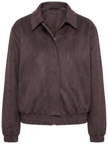 Ulla Popken 853792 Jacka i mockaimitation Brun - Jackor - Damjackor i stora storlekar
