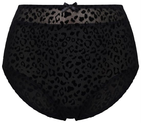 Ulla Popken 854551 Djurmönstrade boxertrosor Svart - Trosor - 