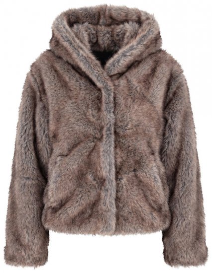 Ulla Popken 854617 Jacka i fuskpäls Beige - Jackor - Damjackor i stora storlekar
