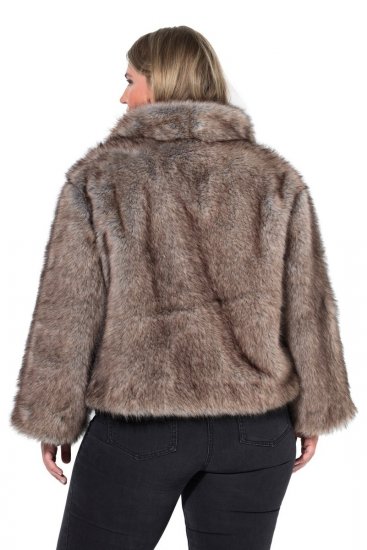Ulla Popken 854617 Jacka i fuskpäls Beige - Jackor - Damjackor i stora storlekar