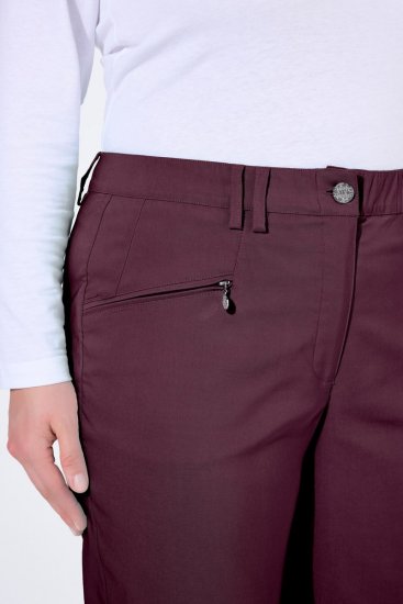 Ulla Popken 854987 Varma stretchbyxor med komfortlinning Aubergine - Tygbyxor - Vida byxor för kvinnor i plusstorlek