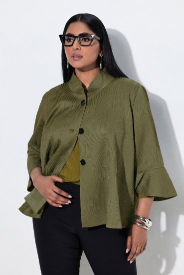 Ulla Popken 855125 Jacka Khaki - Jackor - Damjackor i stora storlekar