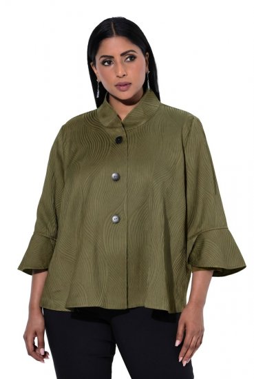 Ulla Popken 855125 Jacka Khaki - Jackor - Damjackor i stora storlekar