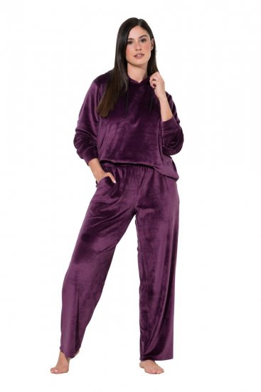 Ulla Popken 856119 Mysbyxor Plommon - Pyjamas/Loungewear - 