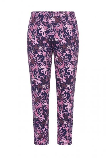 Ulla Popken 856141 Långärmad pyjamas Mörkblå - Pyjamas/Loungewear - 