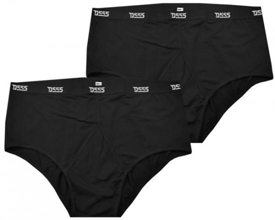 D555 Thompson Briefs Underwear 2-pack Black - Underkläder & badkläder - Stora underkläder för män