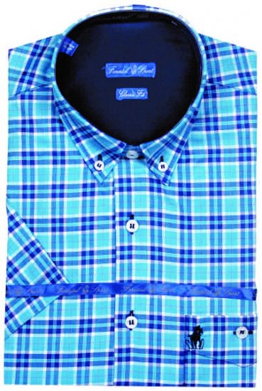 Forestal 901220E Check Shirt Blue - Skjortor - Stora skjortor - 2XL-8XL