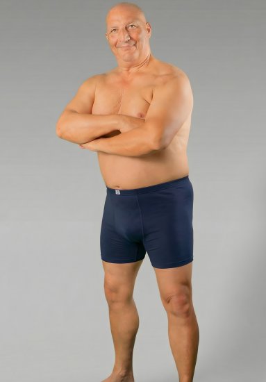 20 Nodi 938 Stretch Cotton Boxer with Embroidered Long Leg Navy - Boxershorts - Boxershorts för herrar i stora storlekar
