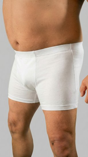 20 Nodi 978 Stretch Cotton Boxer with Internal Elastic Band White - Boxershorts - Boxershorts för herrar i stora storlekar