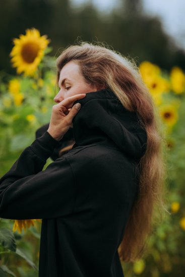 Nora Mikken MARI Maxi Hoodie Dress Black - Tröjor & hoodies - 