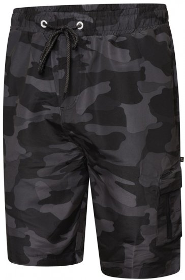 Kam Jeans 3010 badshorts med kamouflageprint mörkgrå - Underkläder & badkläder - Stora underkläder för män