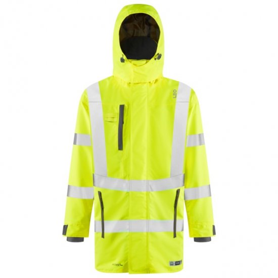 Leo Eastleigh Ecoviz 10K Performance Breathable Anorak Hi-Vis Yellow - Arbetskläder - Arbetskläder i stora storlekar