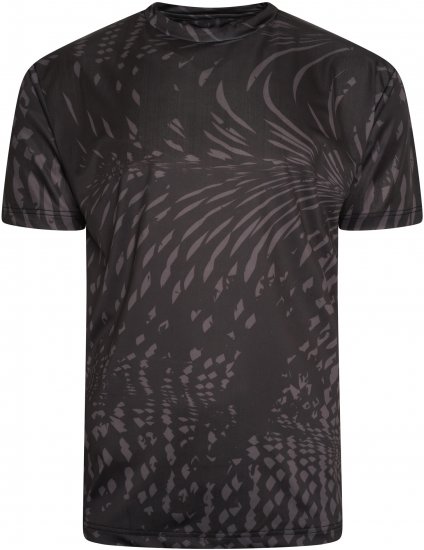Kam Jeans AP003 Active Performance Marl Tee Black - T-shirts - Stora T-shirts - 2XL-14XL