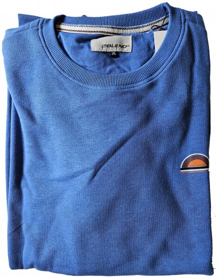Blend 5055 Sweatshirt Delft - Tröjor & Hoodies - Stora hoodies & tröjor - 2XL-14XL