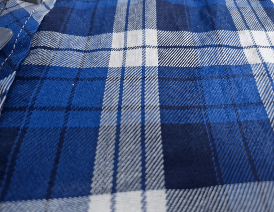 Kam Jeans 6369 Checked Short Sleeve Shirt Blue - Skjortor - Stora skjortor - 2XL-8XL