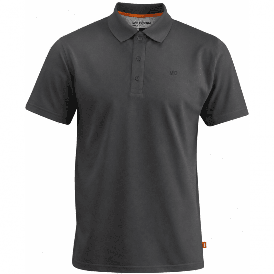 Motley Denim Bratislava Polo Charcoal - Pikétröjor - Stora pikétröjor - 2XL-8XL