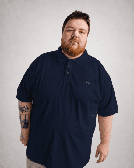 Motley Denim Bratislava Polo Navy - Pikétröjor - Stora pikétröjor - 2XL-8XL