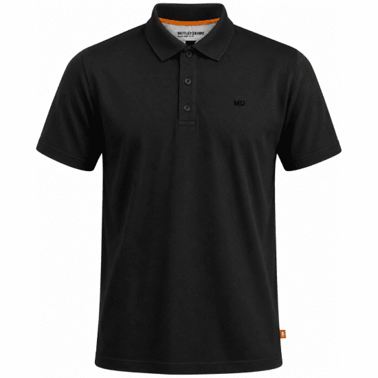 Motley Denim Bratislava Polo Black - Pikétröjor - Stora pikétröjor - 2XL-8XL