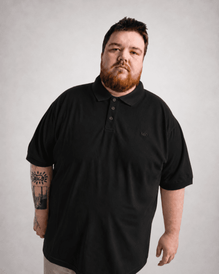 Motley Denim Bratislava Polo Black - Pikétröjor - Stora pikétröjor - 2XL-8XL