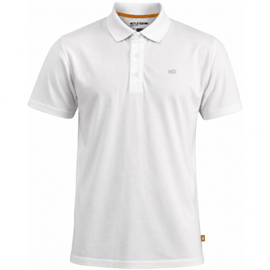 Motley Denim Bratislava Polo White - Pikétröjor - Stora pikétröjor - 2XL-8XL