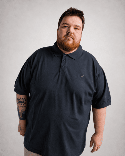 Motley Denim Bratislava Polo Dark Indigo - Pikétröjor - Stora pikétröjor - 2XL-8XL