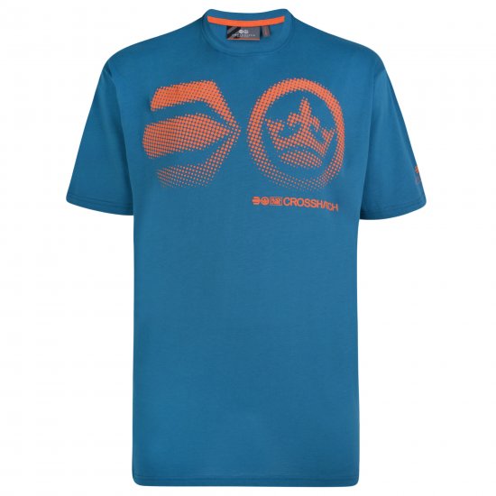 Crosshatch Kravtar T-shirt Blue - T-shirts - Stora T-shirts - 2XL-14XL