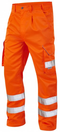 Leo Bideford Cargo Pants Hi-Vis Orange - Arbetskläder - Arbetskläder i stora storlekar
