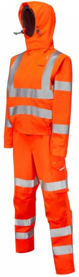 Leo Honeychurch EcoViz 10KX Performance+ Women's Breathable 2-Part Coverall Hi-Vis Orange - Arbetskläder - 