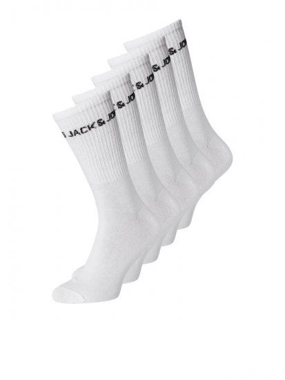 Jack & Jones Basic Logo Tennisstrumpor Vit 5-pack - Underkläder & badkläder - Stora underkläder för män